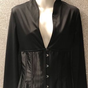 Black Long Sleeve Corset Top